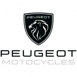 logo Peugeot motocycles 2022 écusson noir dessin de lion blanc